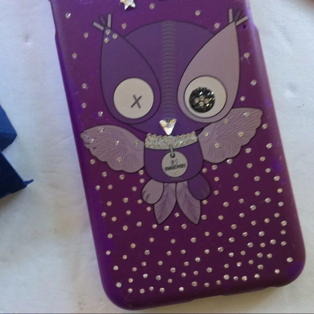 SWAROVSKI PURPLE CALLIE OWL I PHONE 6/6S/7/8/SE PURPLE OWL PHONE CASE